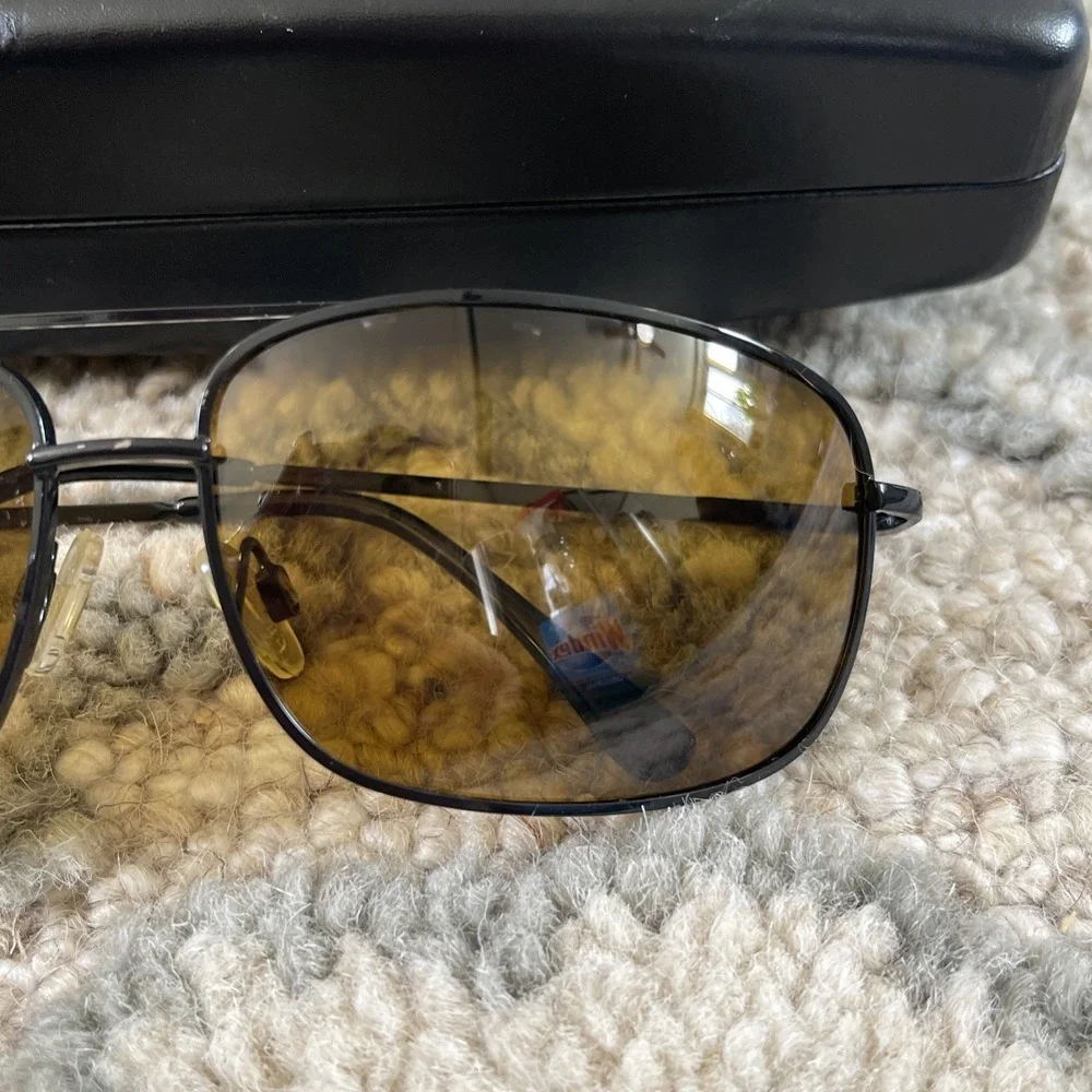Ralph Lauren Aviator Sunglasses Navigator‎ Brown Eagle Eyes 14101 6747 With Case